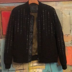 Sold!  M black jacket with medal embellishments